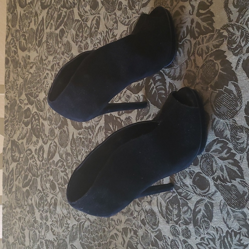 Black Express peep toe shoe boot